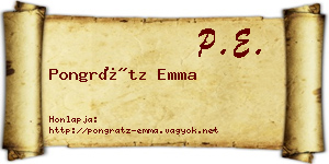 Pongrátz Emma névjegykártya