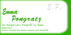 emma pongratz business card